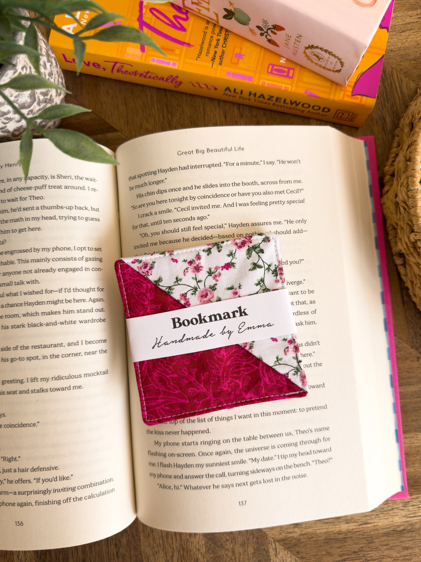 Page Corner Fabric Bookmark - Spring/Summer