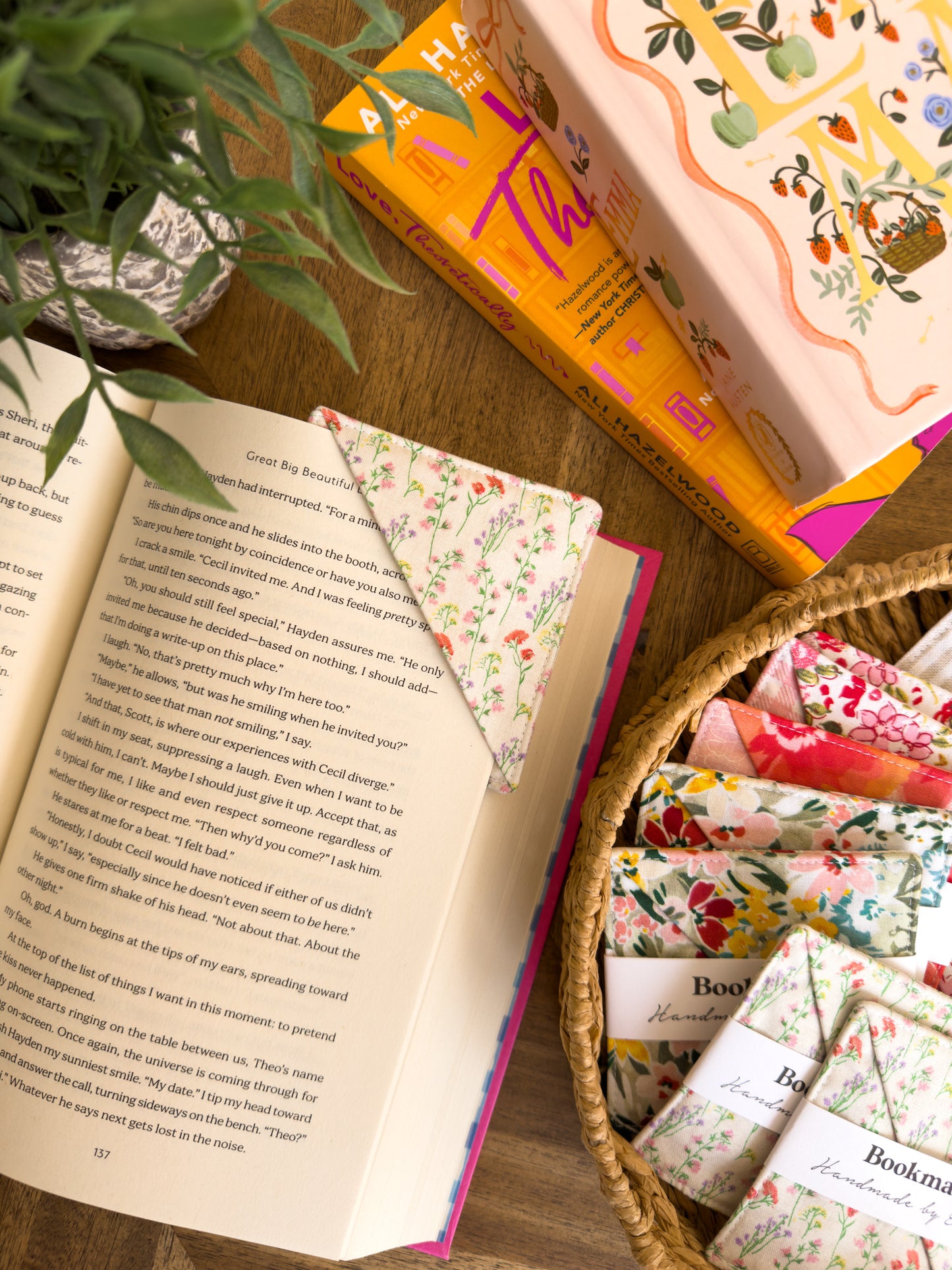 Page Corner Fabric Bookmark - Spring/Summer