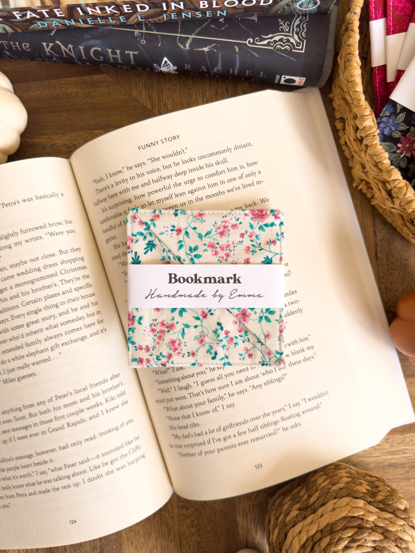 Page Corner Fabric Bookmark - Fall/Winter