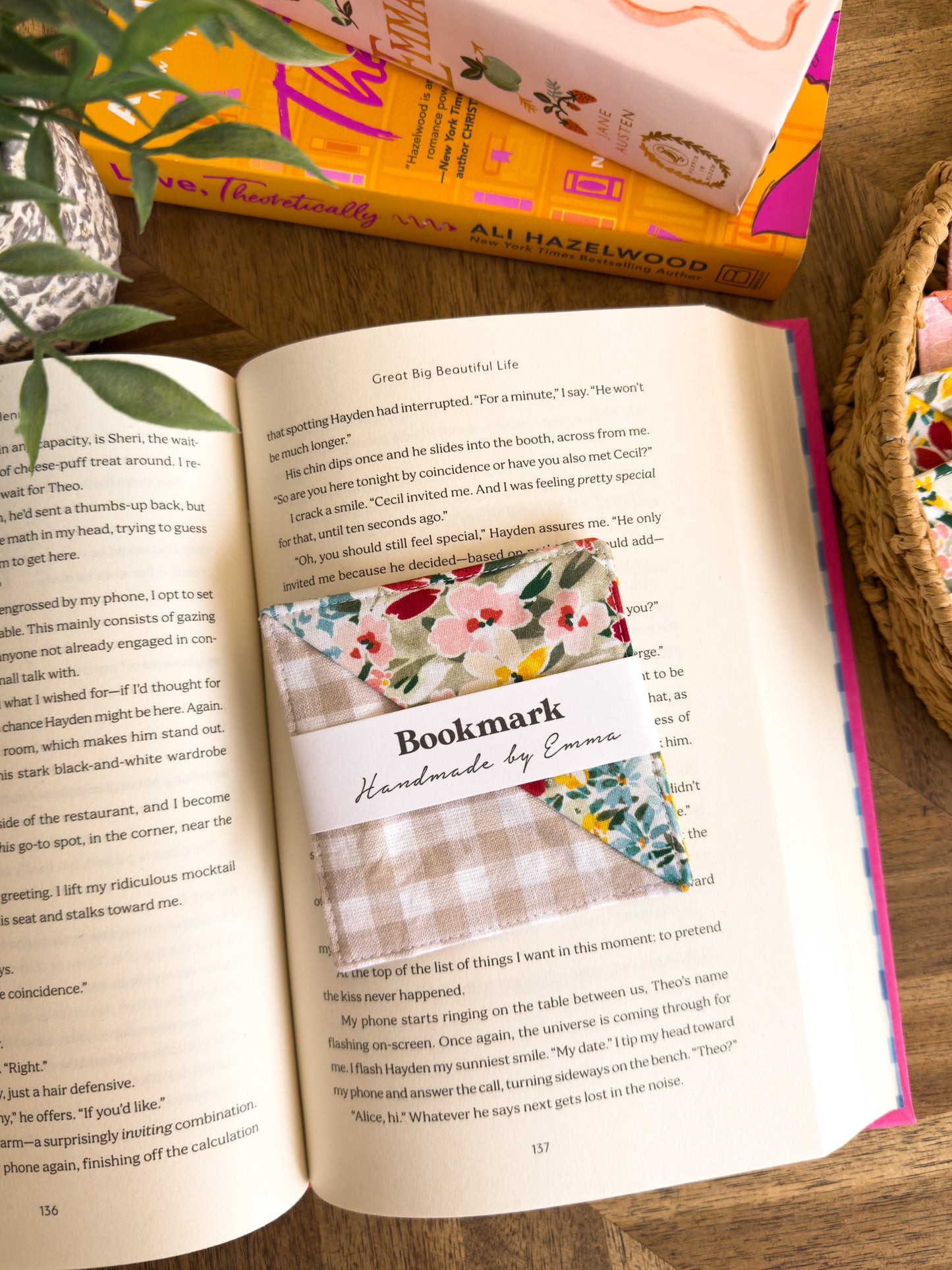 Page Corner Fabric Bookmark - Spring/Summer