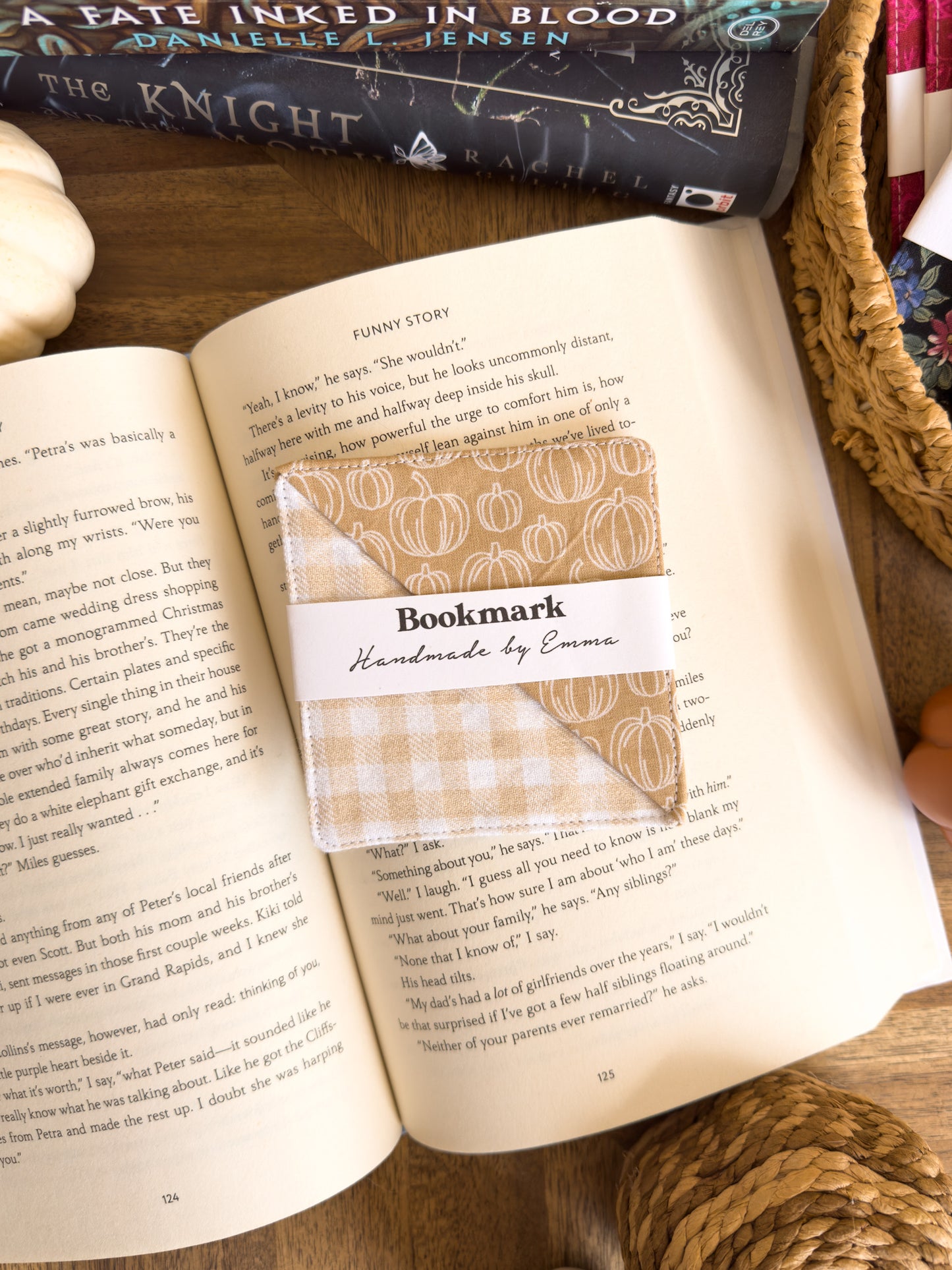 Page Corner Fabric Bookmark - Fall/Winter