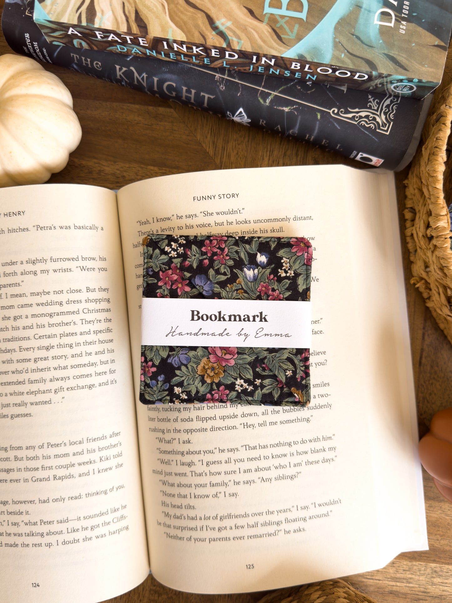 Page Corner Fabric Bookmark - Fall/Winter