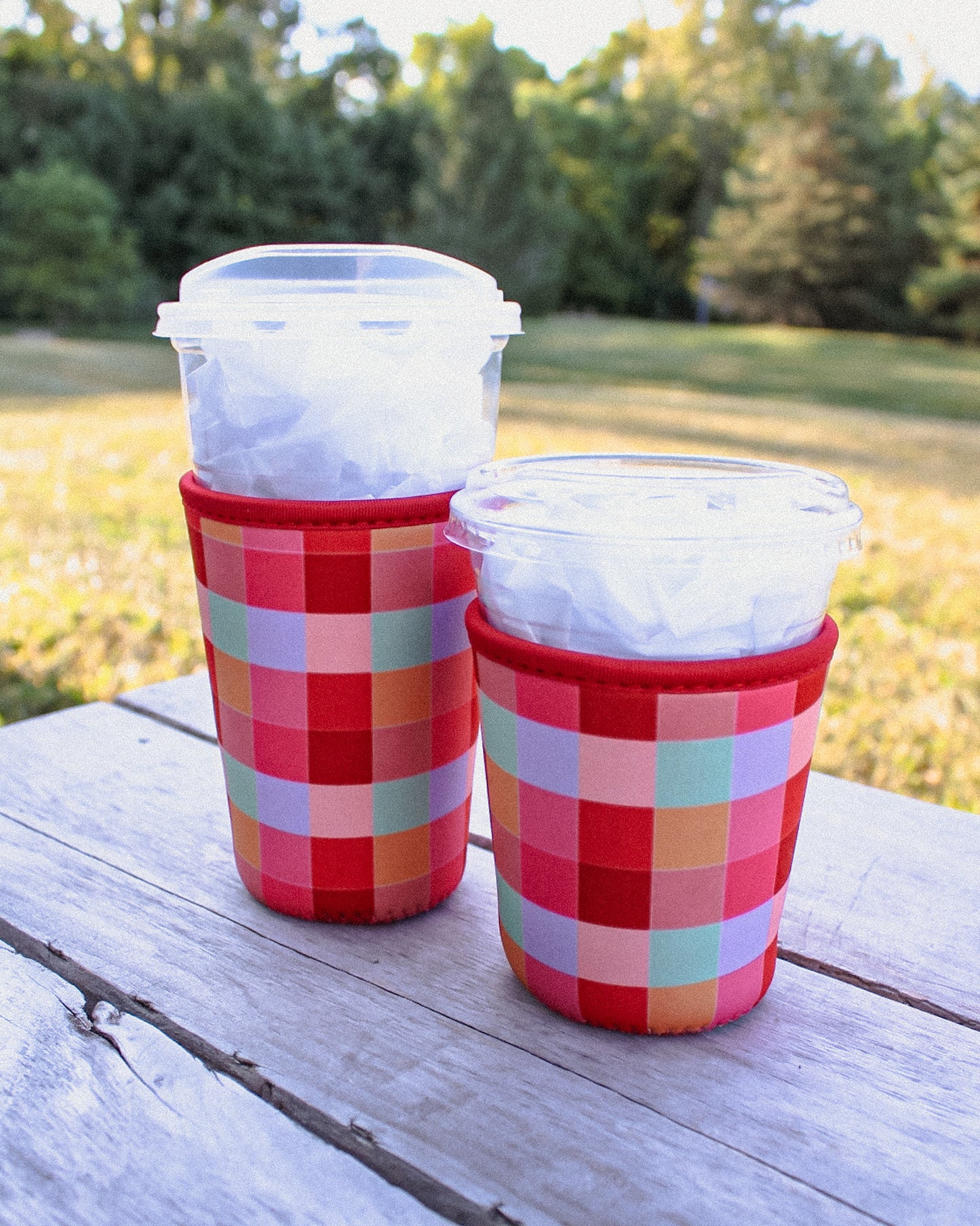 Plaid Check Drink Sleeve