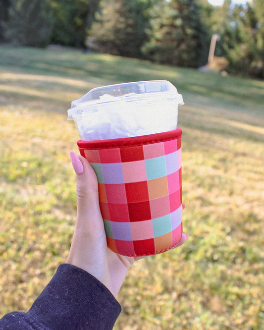 Plaid Check Drink Sleeve