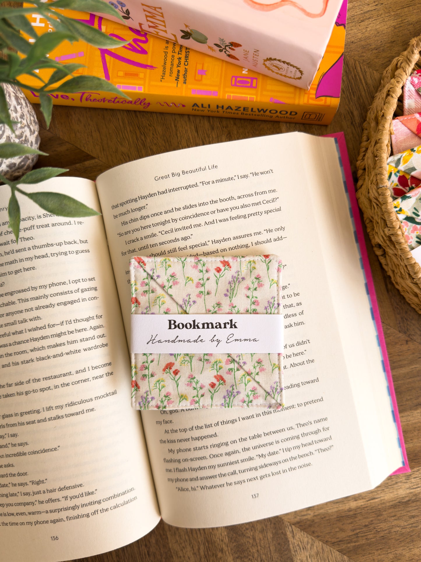 Page Corner Fabric Bookmark - Spring/Summer