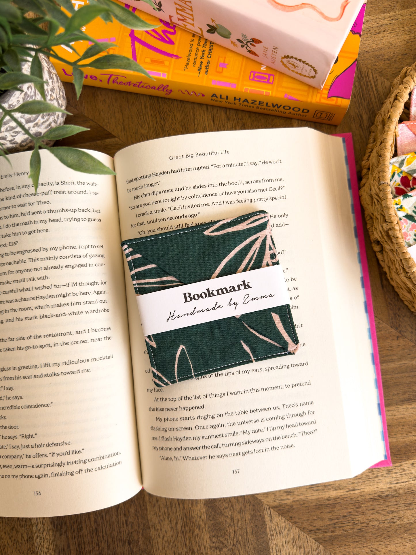 Page Corner Fabric Bookmark - Spring/Summer