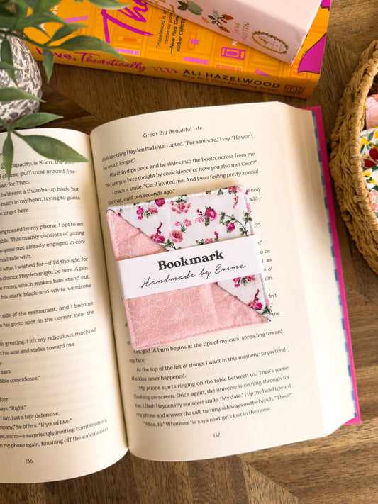 Page Corner Fabric Bookmark - Spring/Summer