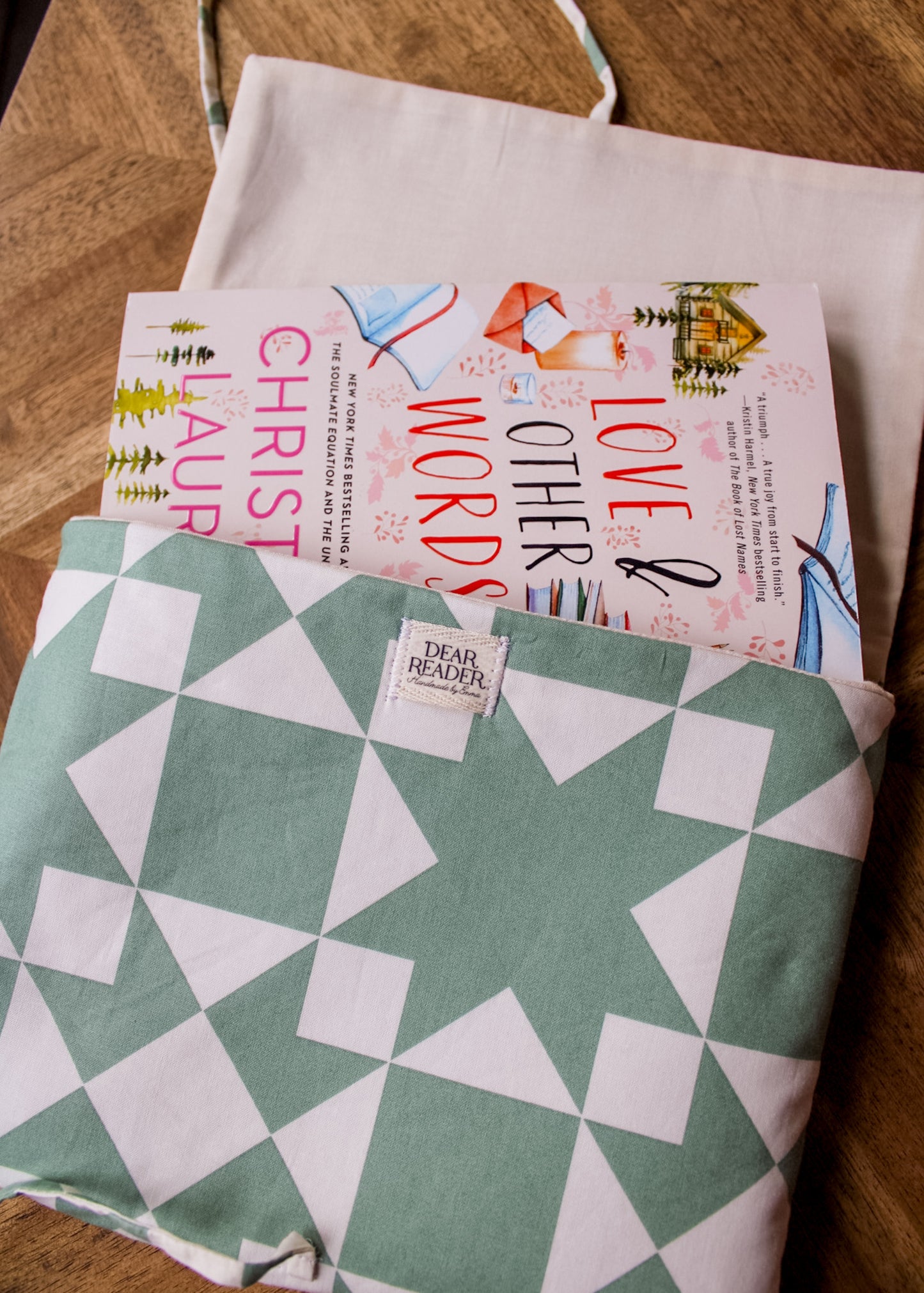 Book Sleeve - Green Mosaic