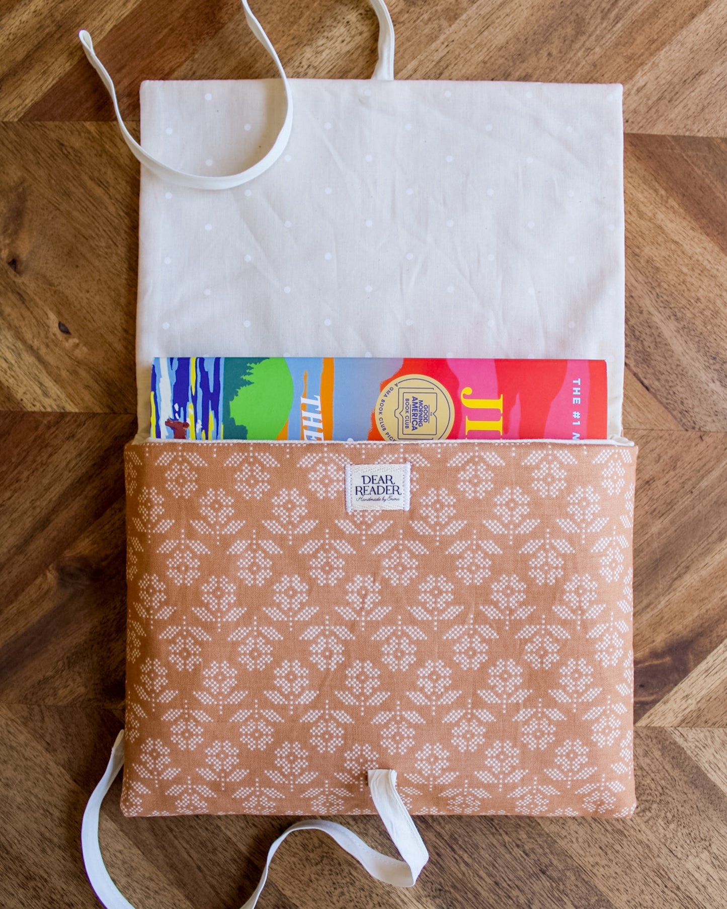 Book Sleeve - Stitched Flowers