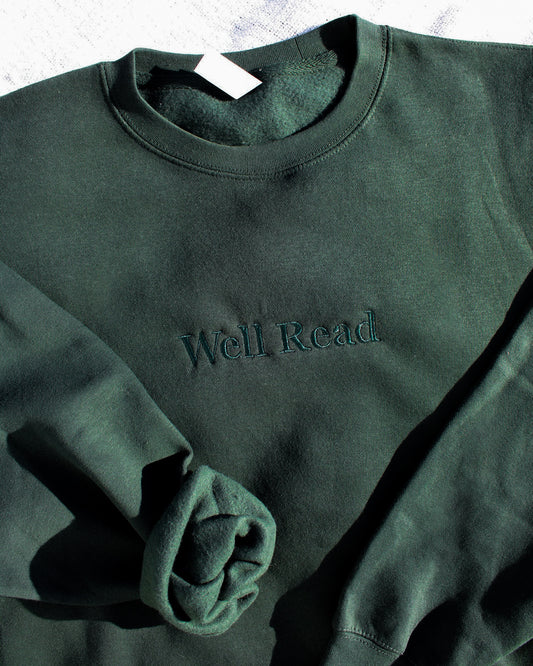 Well Read Embroidered Crewneck