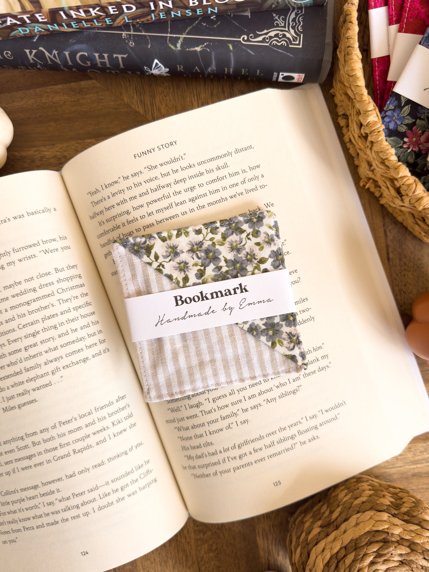 Page Corner Fabric Bookmark - Fall/Winter