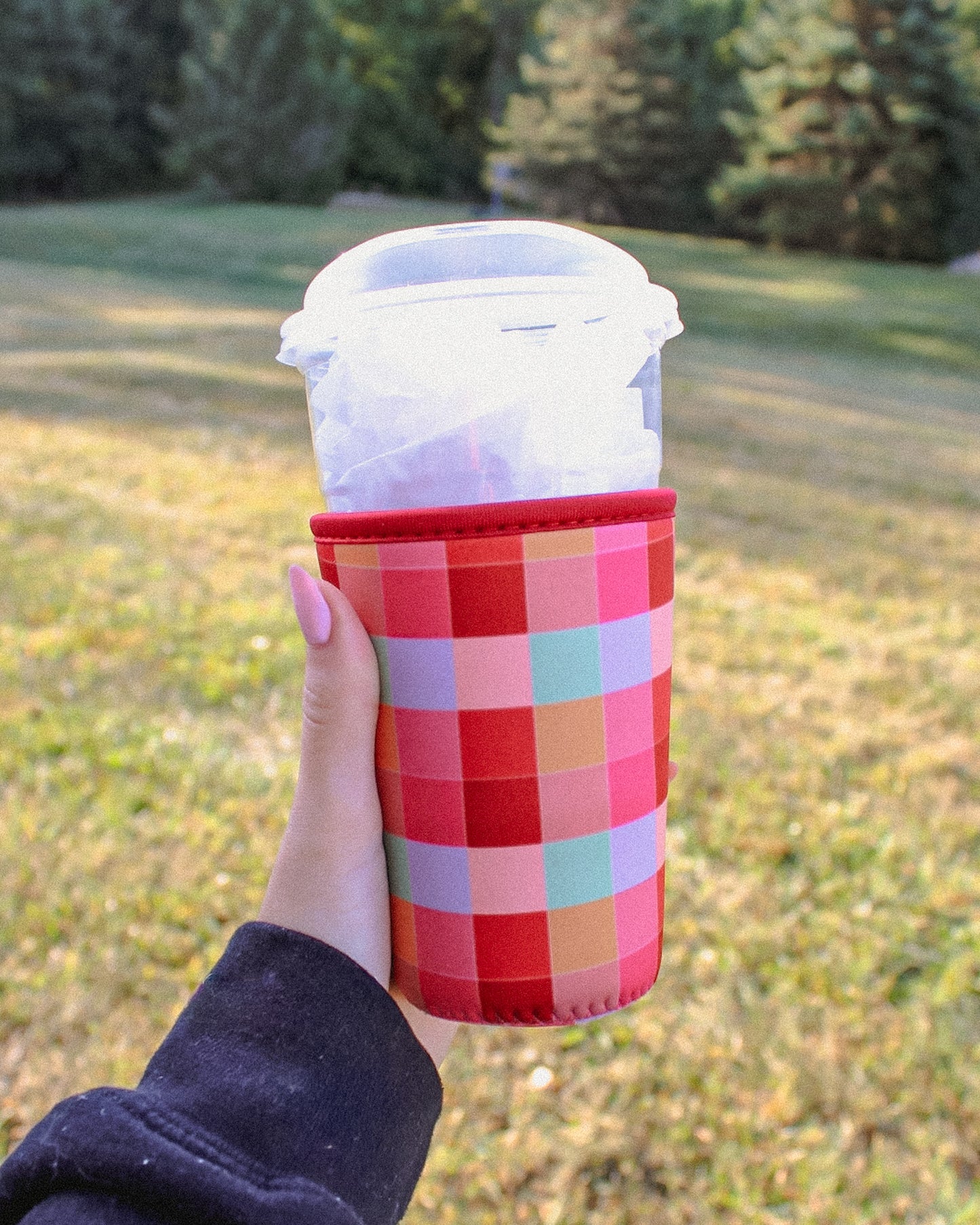 Plaid Check Drink Sleeve