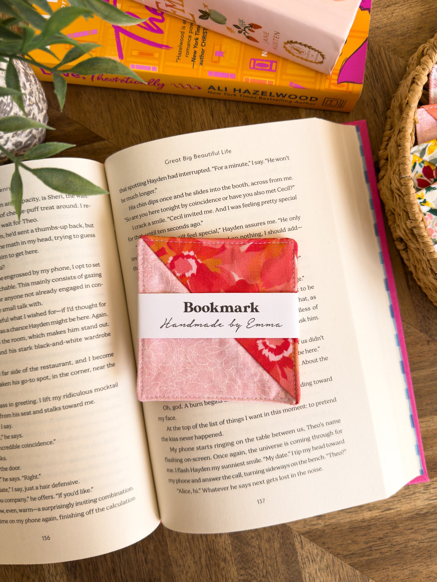 Page Corner Fabric Bookmark - Spring/Summer