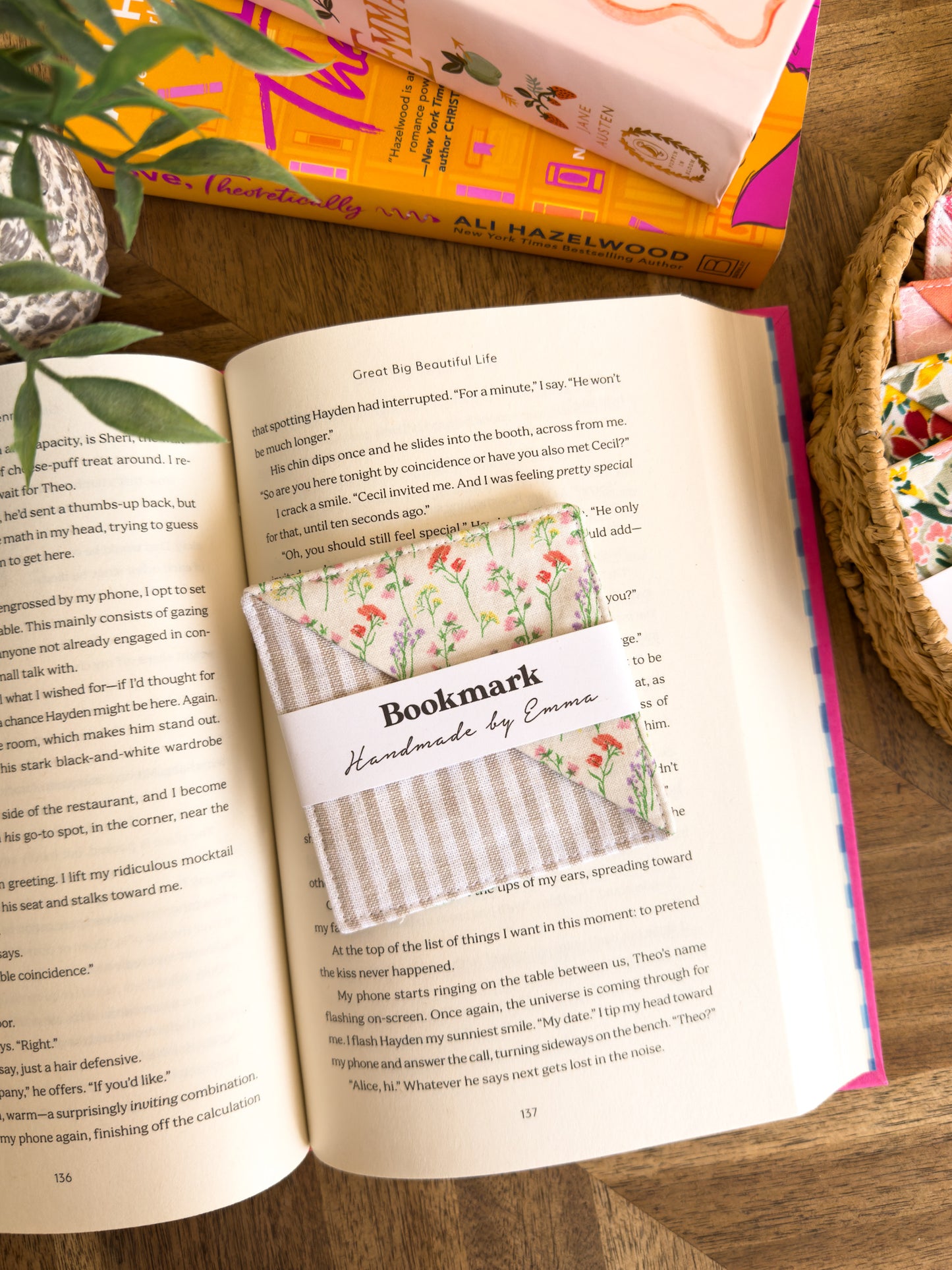 Page Corner Fabric Bookmark - Spring/Summer