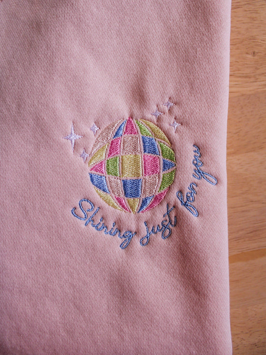 Shining Just For You Premium Embroidered Sweatshirt