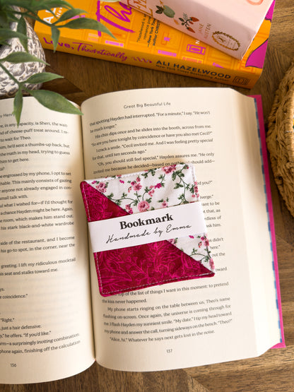 Page Corner Fabric Bookmark - Spring/Summer
