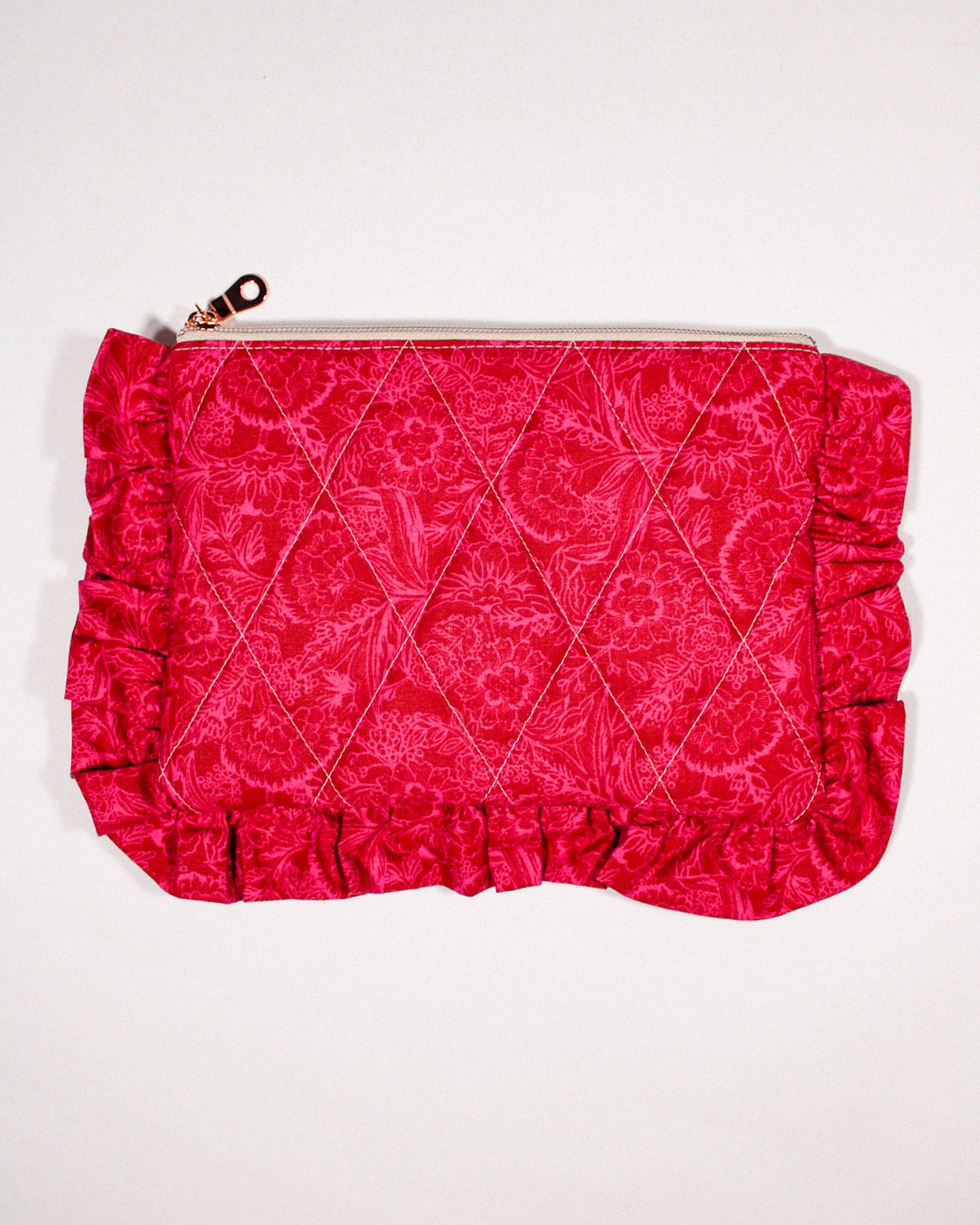Ruffle Quilted Pouch