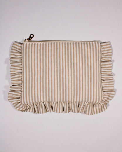 Ruffle Quilted Pouch