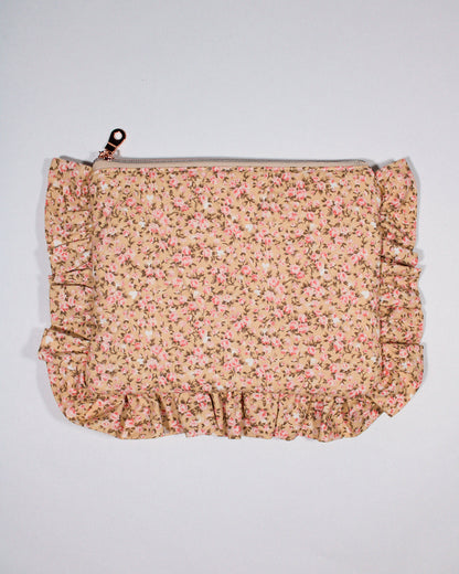 Ruffle Quilted Pouch