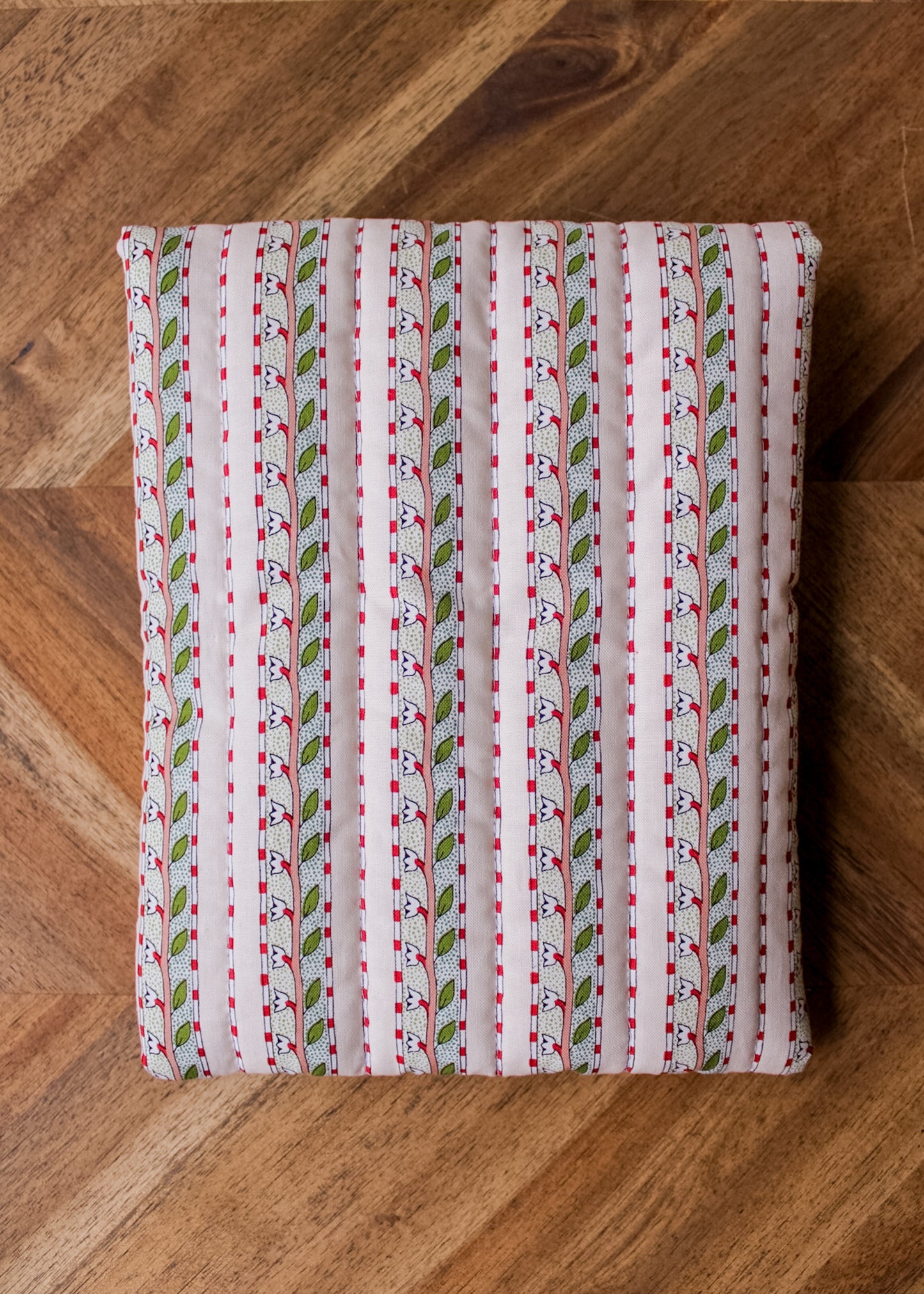 Quilted E-Reader Sleeve - Floral Stripe