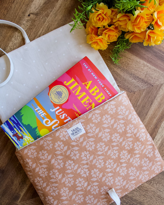 Book Sleeve - Stitched Flowers