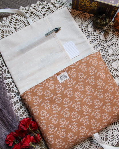 NEW Book Sleeve - Stitched Floral