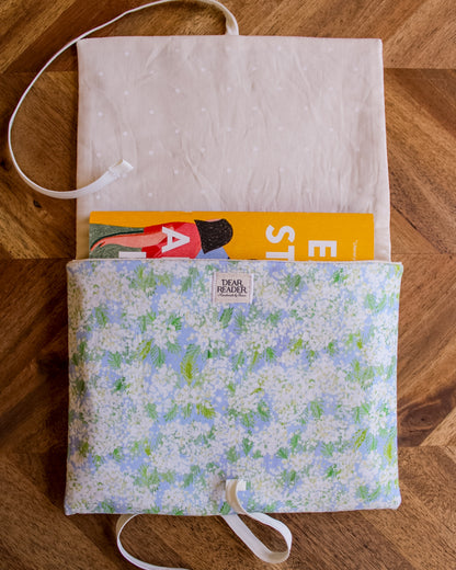 Book Sleeve - Blue Hydrangea