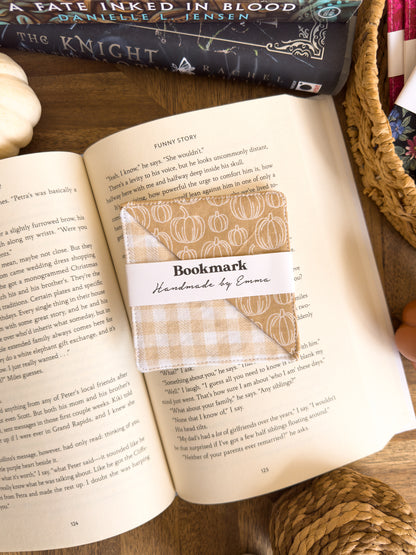Page Corner Fabric Bookmark - Fall/Winter