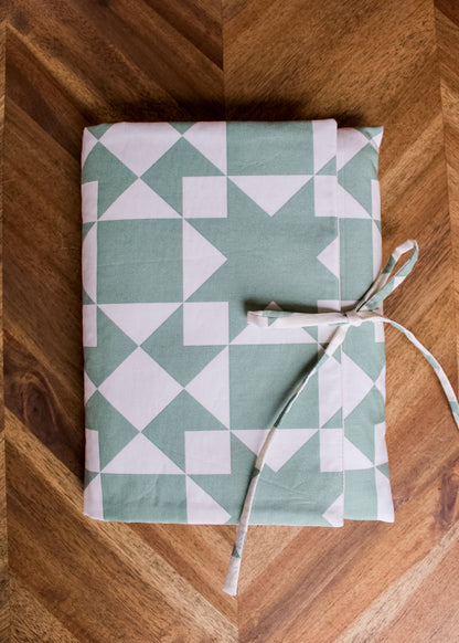 Book Sleeve - Green Mosaic