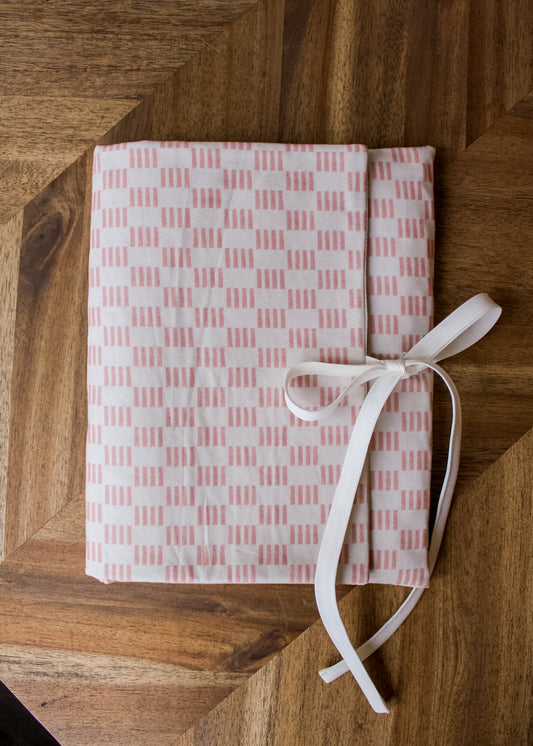 Book Sleeve - Blush Stripes
