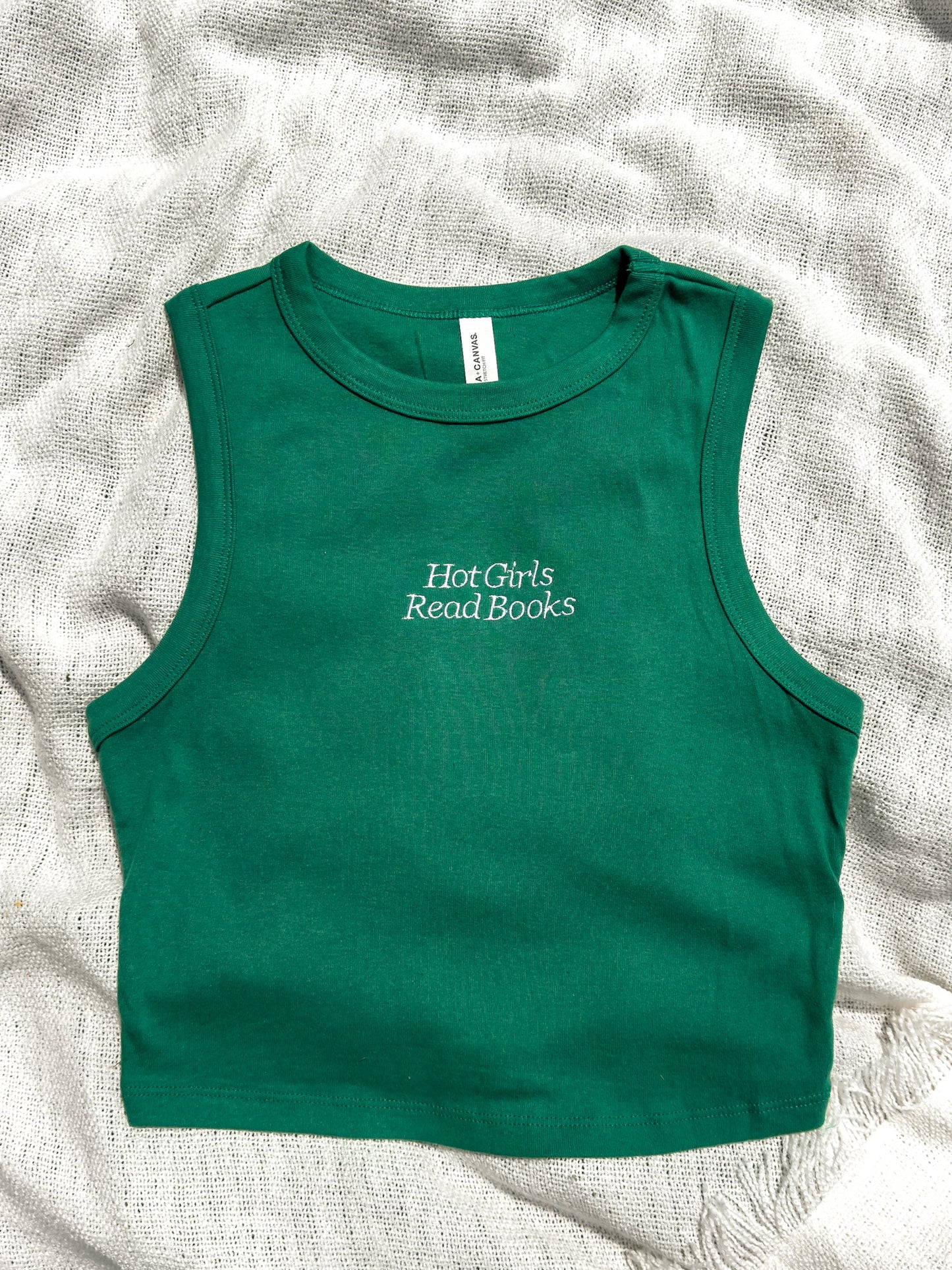 Hot Girls Read Books Embroidered Tank