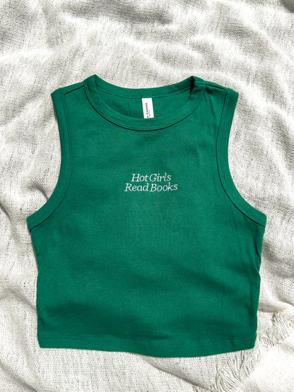Hot Girls Read Books Embroidered Tank