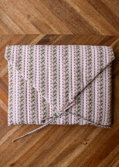Quilted Laptop/Tablet Sleeve - Floral Stripe
