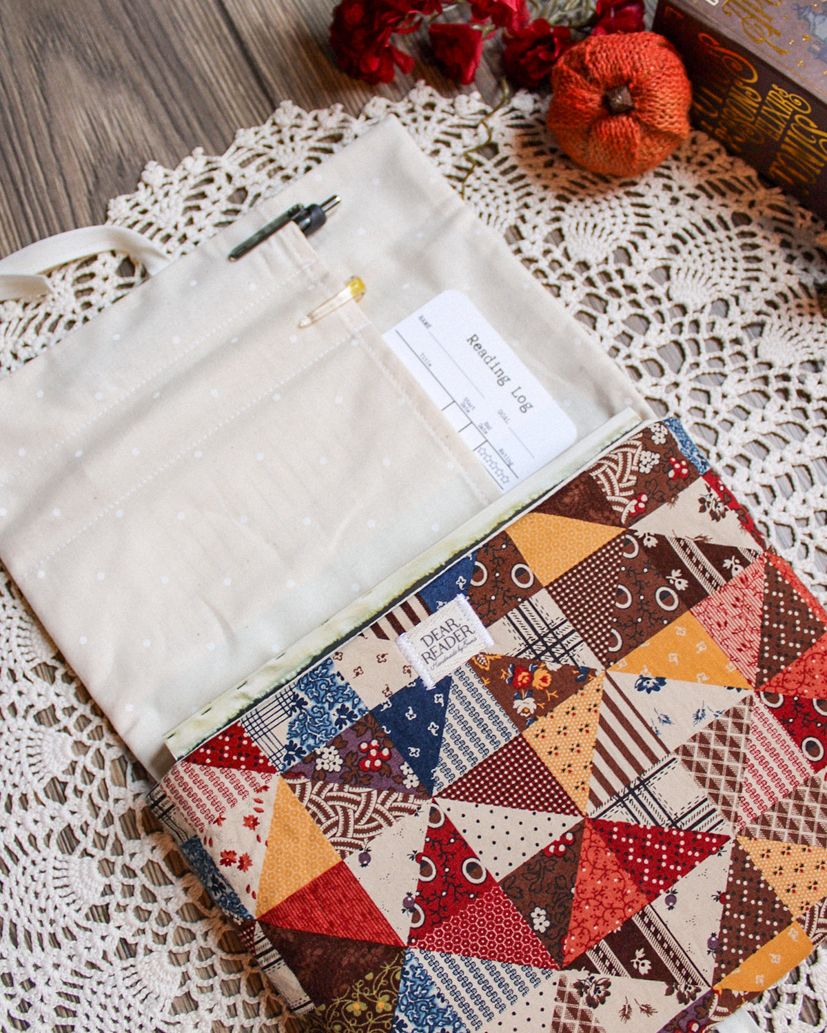 NEW Book Sleeve - Vintage Patchwork