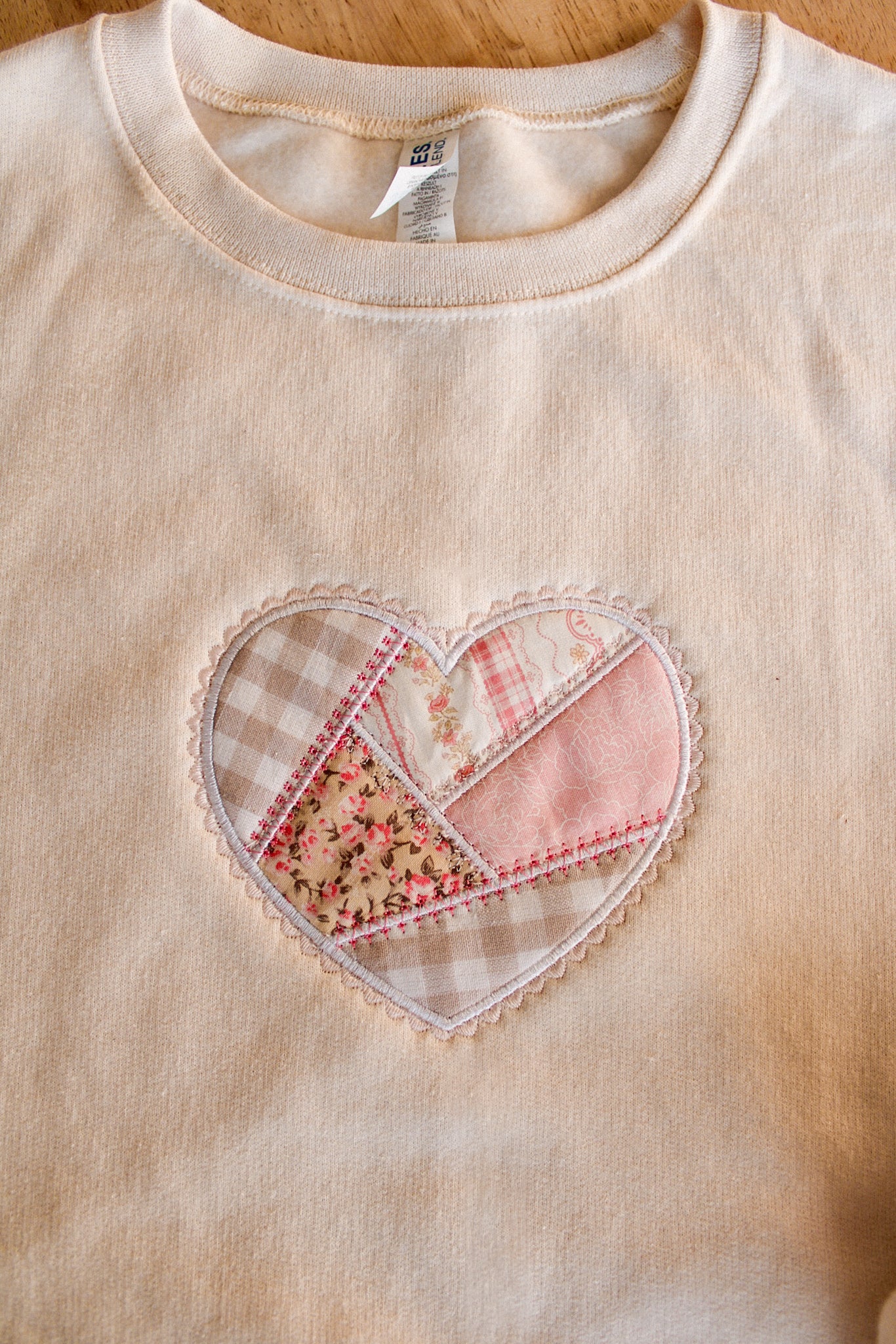 Patchwork Heart Crewneck