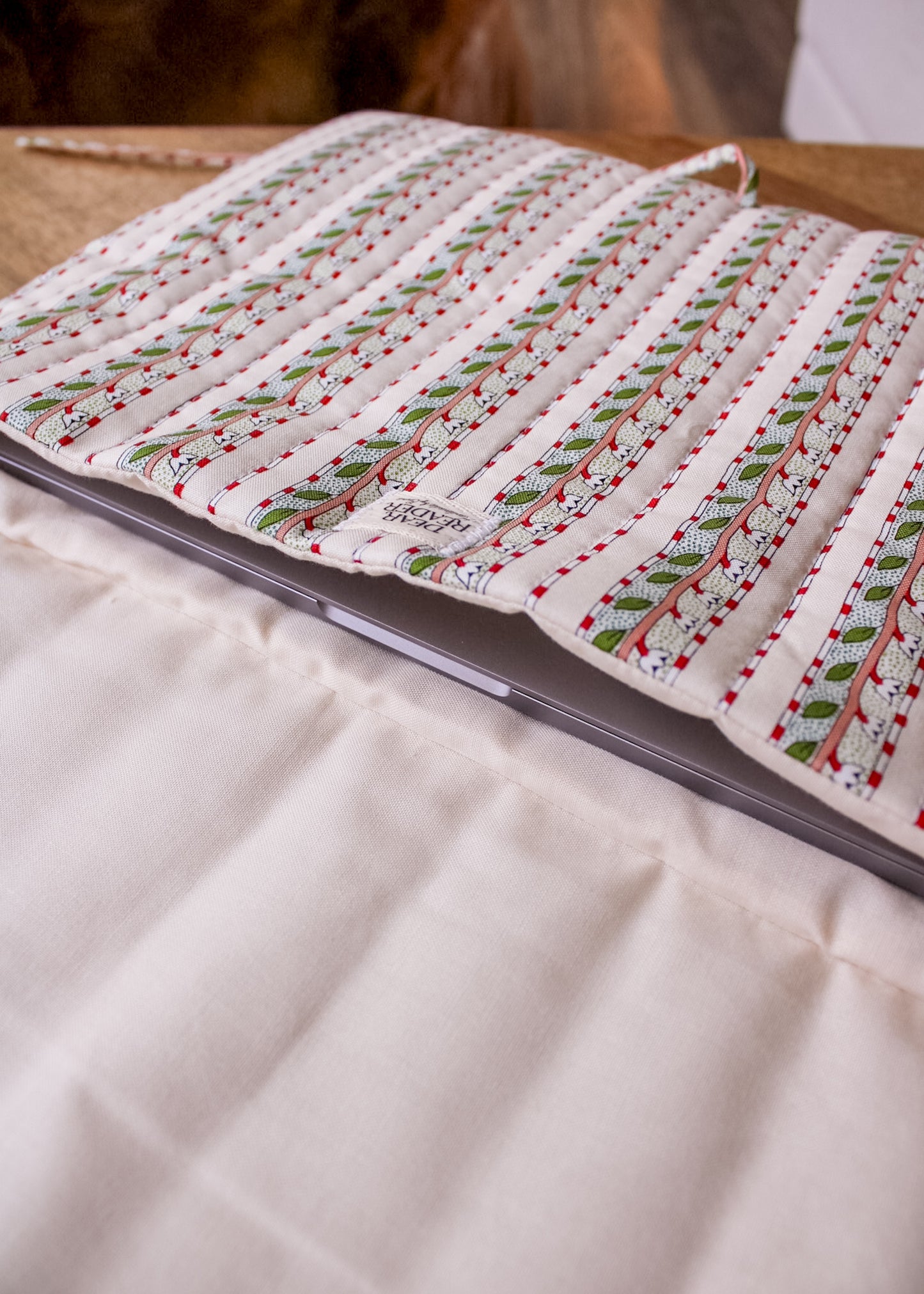 Quilted Laptop/Tablet Sleeve - Floral Stripe