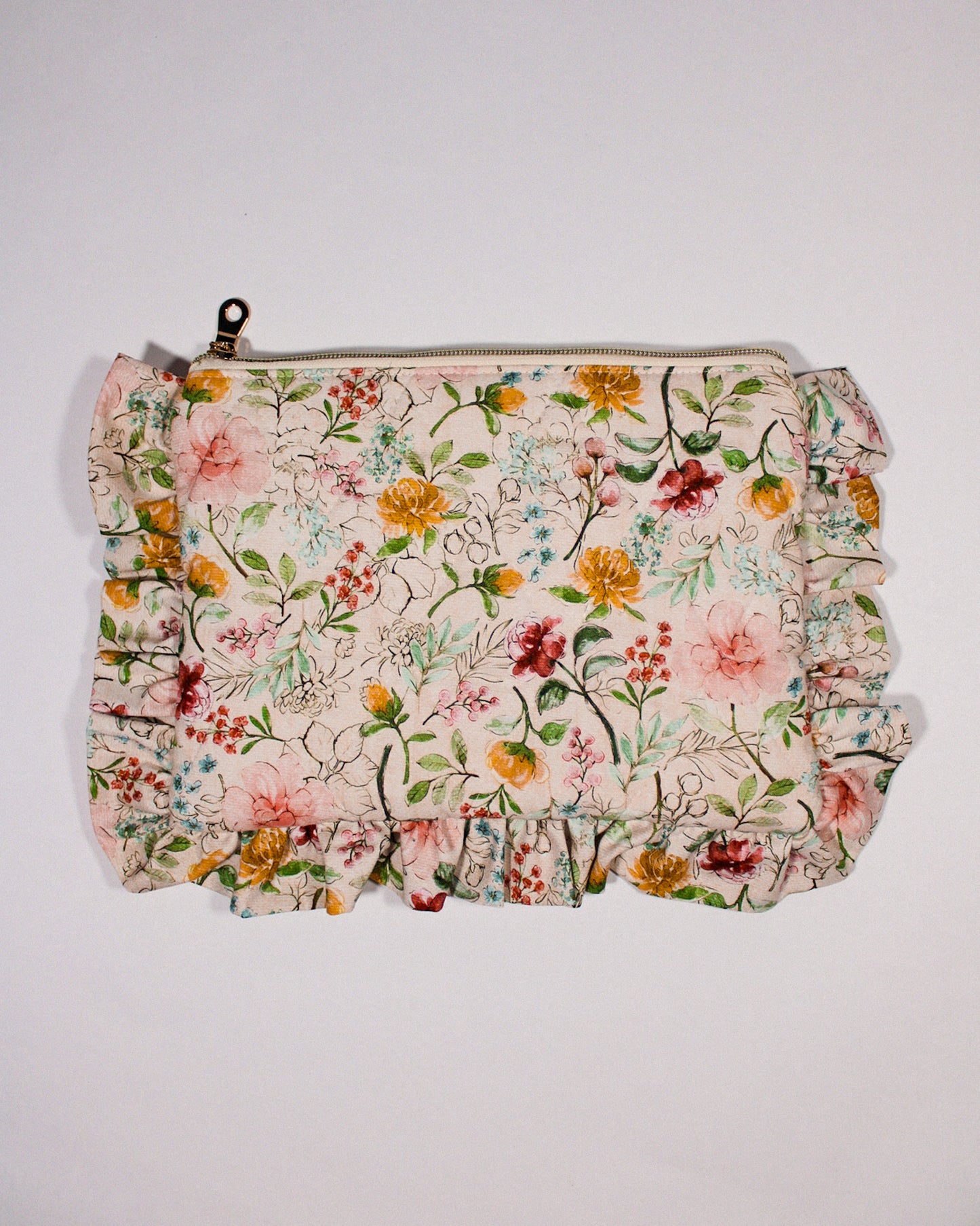 Ruffle Quilted Pouch