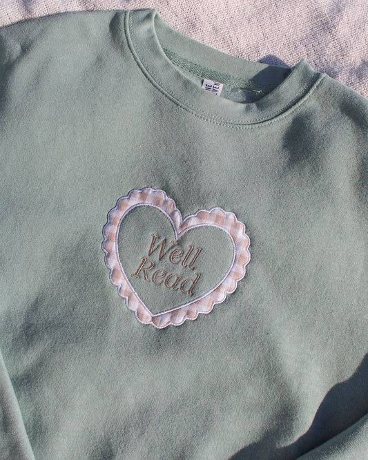 Well Read Appliqué Crewneck