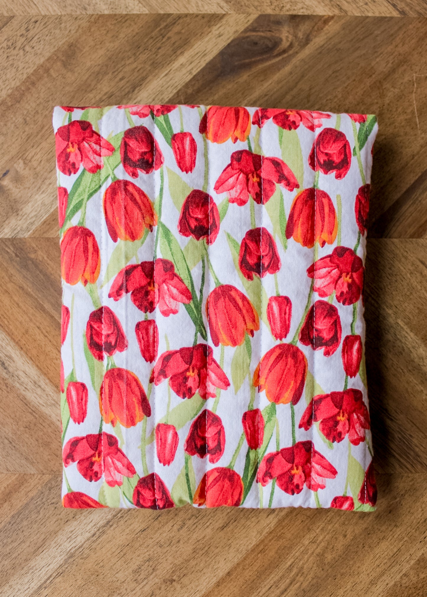 Quilted E-Reader Sleeve - Tulips