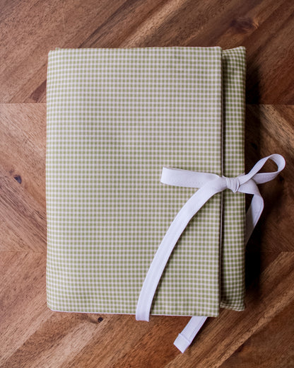 Book Sleeve - Sage Gingham