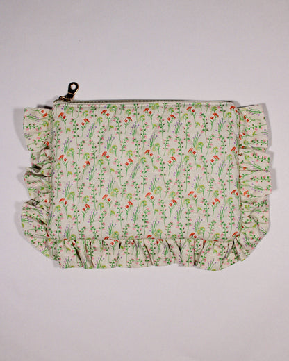 Ruffle Quilted Pouch