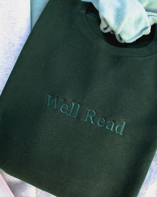 Well Read Embroidered Crewneck