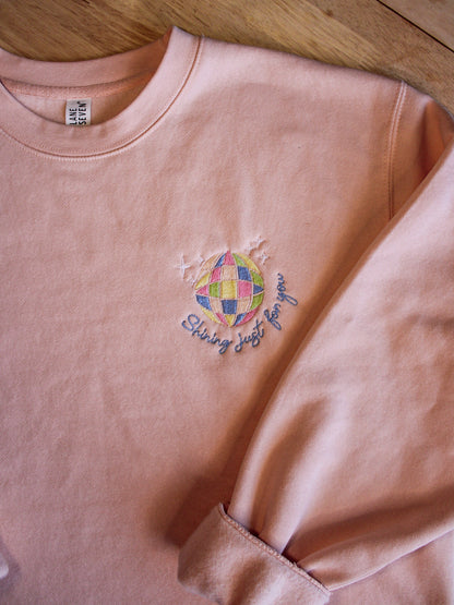 Shining Just For You Premium Embroidered Sweatshirt