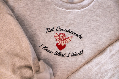 Not Overdramatic Embroidered Sweatshirt