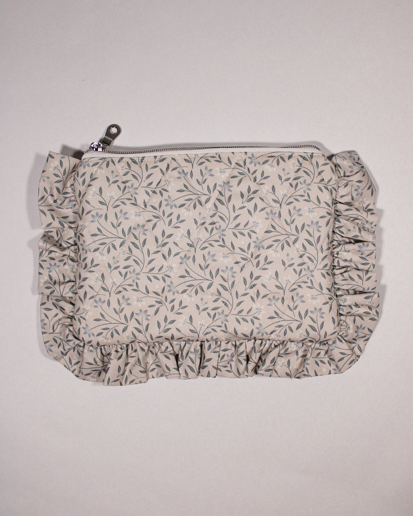 Ruffle Quilted Pouch
