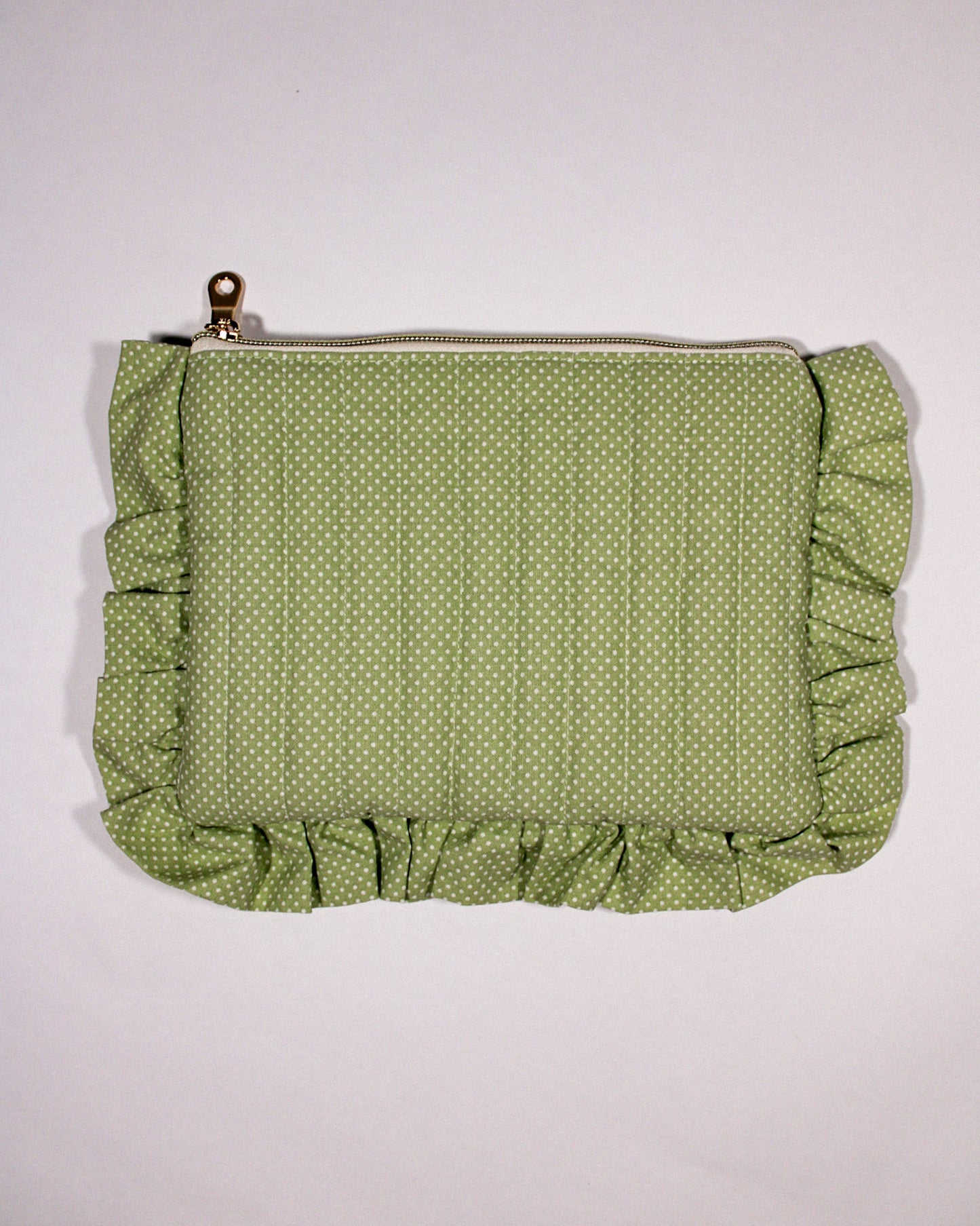 Ruffle Quilted Pouch
