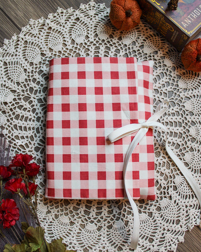 NEW Book Sleeve - Rose Gingham
