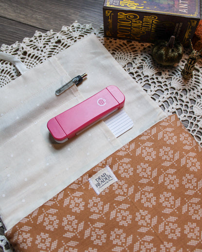 NEW Book Sleeve - Stitched Floral