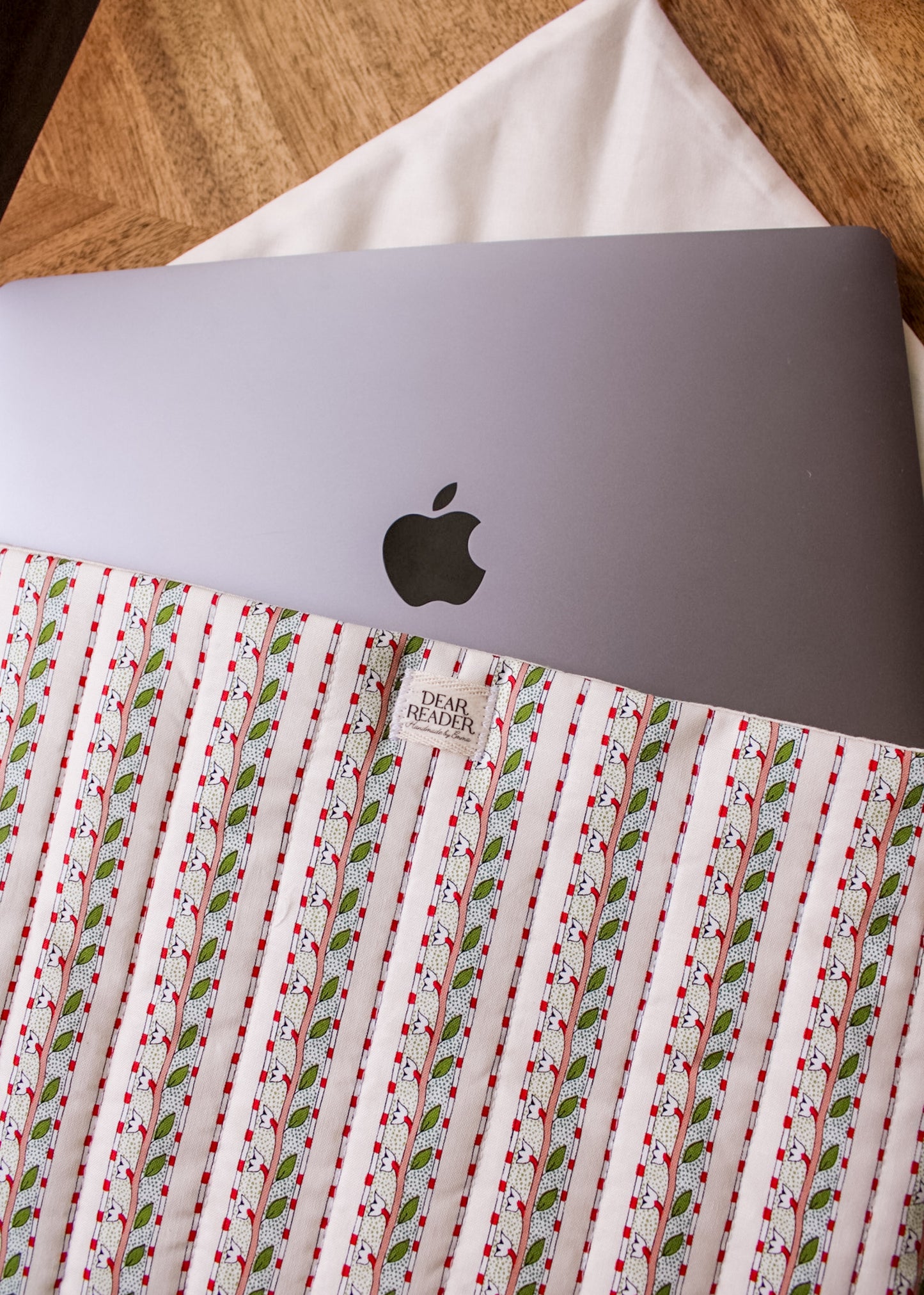 Quilted Laptop/Tablet Sleeve - Floral Stripe