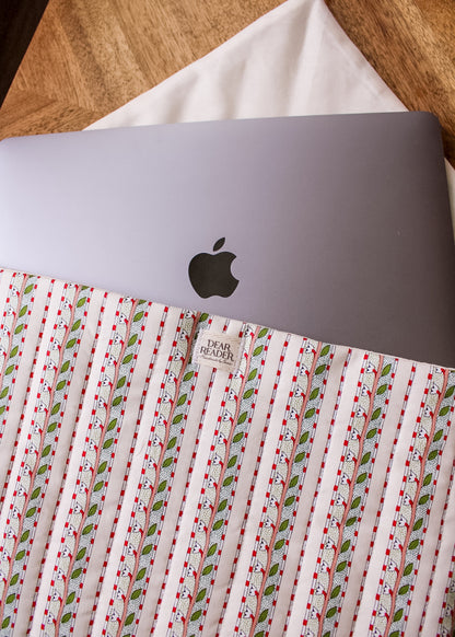 Quilted Laptop/Tablet Sleeve - Floral Stripe